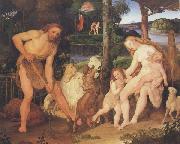 Johann anton ramboux Adam and Eve after Expulsion from Eden (mk45) oil on canvas